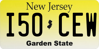 NJ license plate I50CEW