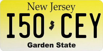 NJ license plate I50CEY