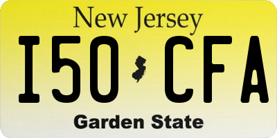 NJ license plate I50CFA