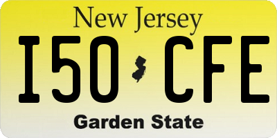 NJ license plate I50CFE