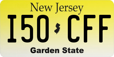 NJ license plate I50CFF