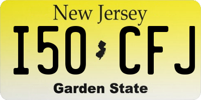 NJ license plate I50CFJ