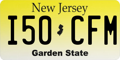 NJ license plate I50CFM