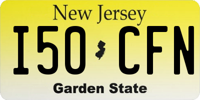 NJ license plate I50CFN