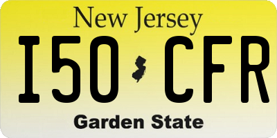 NJ license plate I50CFR