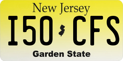 NJ license plate I50CFS