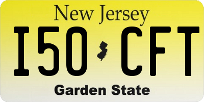 NJ license plate I50CFT