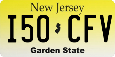 NJ license plate I50CFV