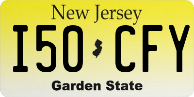 NJ license plate I50CFY