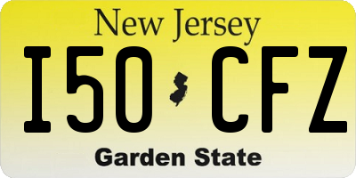 NJ license plate I50CFZ