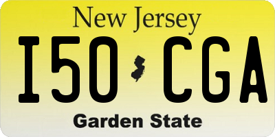NJ license plate I50CGA