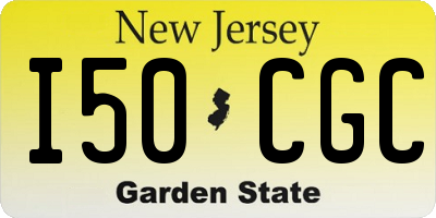 NJ license plate I50CGC