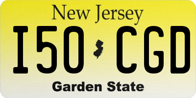 NJ license plate I50CGD