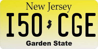 NJ license plate I50CGE
