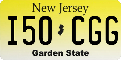 NJ license plate I50CGG