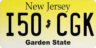 NJ license plate I50CGK