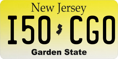 NJ license plate I50CGO