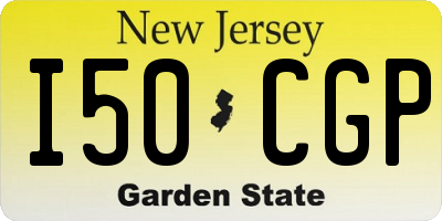 NJ license plate I50CGP