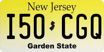 NJ license plate I50CGQ