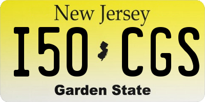 NJ license plate I50CGS