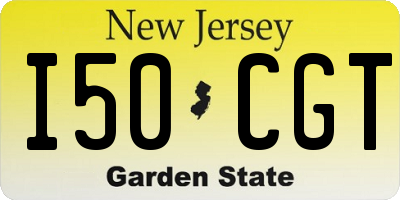 NJ license plate I50CGT