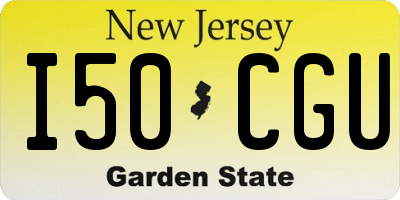 NJ license plate I50CGU