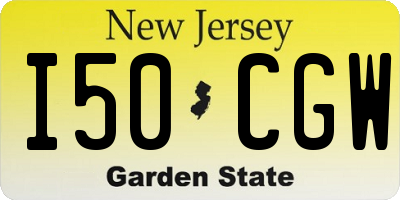 NJ license plate I50CGW