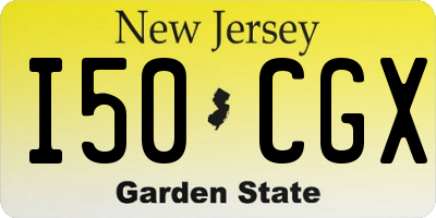 NJ license plate I50CGX