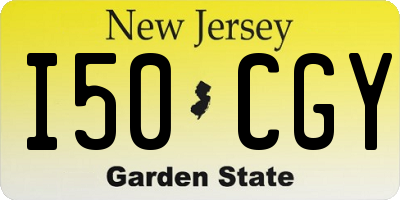 NJ license plate I50CGY