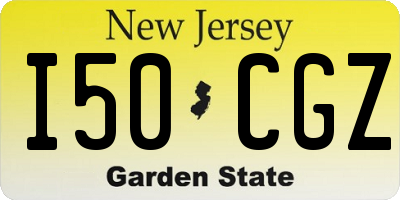 NJ license plate I50CGZ