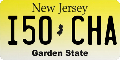 NJ license plate I50CHA