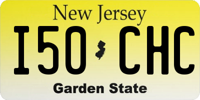 NJ license plate I50CHC