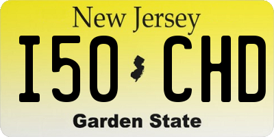 NJ license plate I50CHD