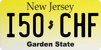 NJ license plate I50CHF