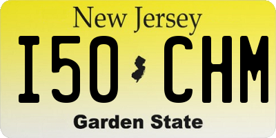 NJ license plate I50CHM
