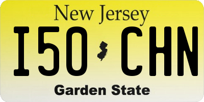 NJ license plate I50CHN