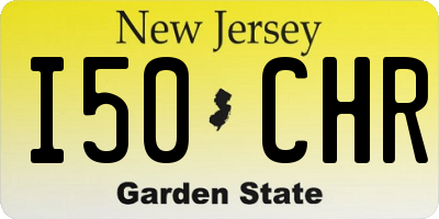 NJ license plate I50CHR