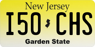 NJ license plate I50CHS