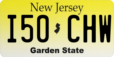 NJ license plate I50CHW