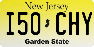 NJ license plate I50CHY