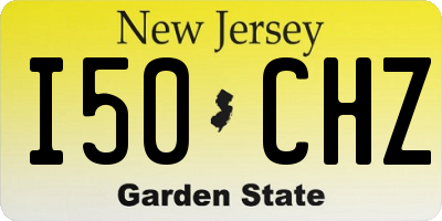 NJ license plate I50CHZ