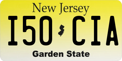 NJ license plate I50CIA