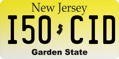 NJ license plate I50CID