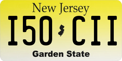 NJ license plate I50CII
