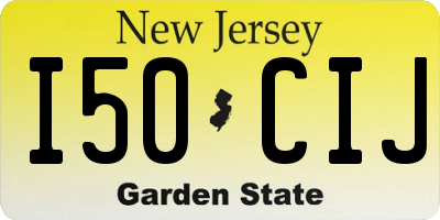 NJ license plate I50CIJ