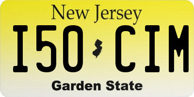 NJ license plate I50CIM