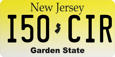 NJ license plate I50CIR