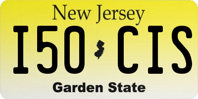 NJ license plate I50CIS