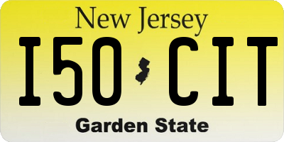 NJ license plate I50CIT