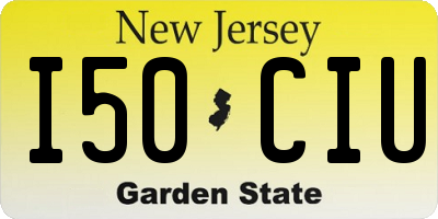 NJ license plate I50CIU
